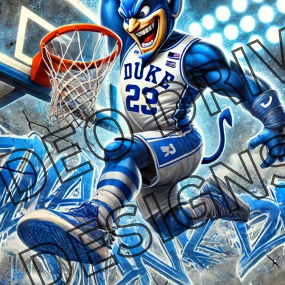 DUKE BLUE DEVILS 11X17 POSTER NCAA MARCH MADNESS DUKE PRINT-RODEO DRIVE DESIGNS - Picture 2 of 2